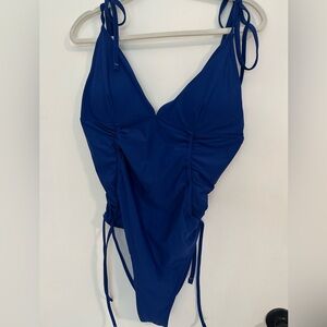 FASHIONNOVA Ruched 1 Piece Swimsuit